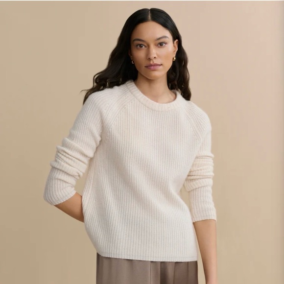 Jenni Kayne Ivory Knit Crew Neck Sweater - Picture 4 of 4